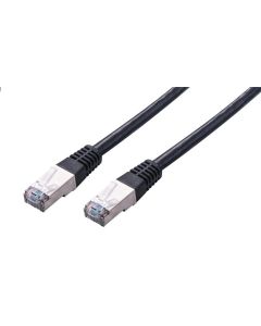 C-TECH Kabel patchcord Cat5e, FTP, černý, 1m