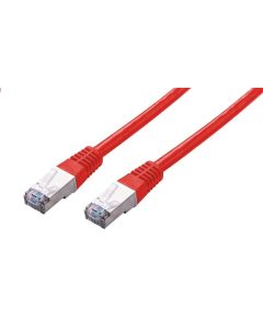 C-TECH Kabel patchcord Cat5e, FTP, červený, 1m