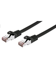 C-TECH Kabel patchcord Cat6, FTP, černý, 1m