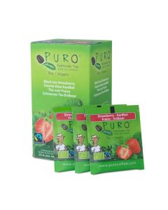 Černý čaj Puro - jahoda, Fair trade, 25x 1,5 g