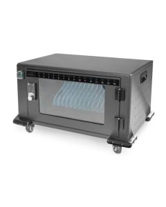 DIGITUS Nabíjecí vozík, 14", USB-C, elektronický PIN zámek,16 nabíjecích základen, ventilátor, 384 x 550 x 375 mm, černá