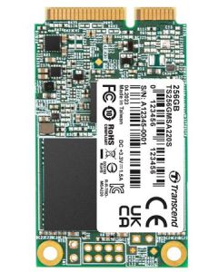 TRANSCEND MSA220S 256GB SSD disk mSATA, SATA III 6Gb/s (3D TLC), 560MB/s R, 500MB/s W