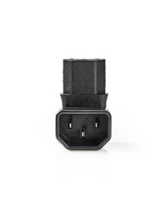 Nedis CEGB1190BK - Rozšíření Plug | IEC-320-C13 | IEC-320-C14 | Úhlový 90° | Poniklované | PVC | Černá | 
