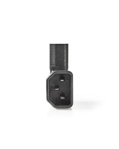 Nedis CEGB11904BK - Rozšíření Plug |  IEC-320-C13 | IEC-320-C14 | Úhlový Pravý | Poniklované | PVC | Černá