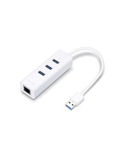 TP-Link UE330 síťový adaptér, USB3.0, 1x 10/100/1000Mbps + USB hub 3x USB 3.0 porty