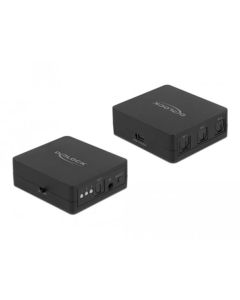 Delock Přepínač S/PDIF TOSLINK 3 v 1 výstup s infračerveným dálkovým ovládáním a napájený přes USB
