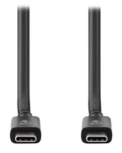 NEDIS kabel USB 4.0 Gen 2x2/ zástrčka USB-C - zástrčka USB-C/ 240 W/ 8K@60Hz/ 20 Gbps/ poniklovaný/ černý/ box/ 2m