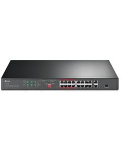 TP-Link TL-SL1218P Switch 16x 10/100Mbps PoE+ 2x GLAN 1x SFP 19"rackmount 150W