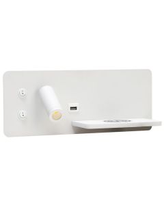 IMMAX LED Be PREPARE 4v1, bodové svítidlo s Qi nabíjením, USB, bílé, varianta pravá