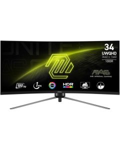 MSI Gaming MAG 345CQR/ 34"/ 3440x1440 / VA/ 1ms/ 180Hz/ 300cd/m2/ 3000:1/ HDMI/ DP/ VESA/ černý