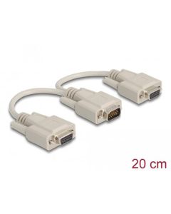 Delock Adapter VGA male > 2 x VGA female 20 cm