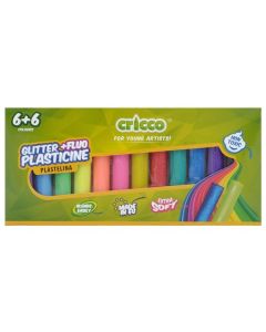 Modelovací hmota Cricco, 12 barev, 180 g (6+6)