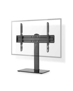 Nedis TVSM2040BK - TV Stojan Fixní| 37-70 " | Maximální hm. obrazovky: 40 kg | Nastavitelné výšky | Ocel/sklo | Černá