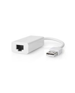 Nedis CCGB60950WT02 - Síťový adaptér USB | USB 2.0 | 100 Mbps | USB-A Zástrčka | RJ45 Zásuvka | 0.20 m | Bílá 