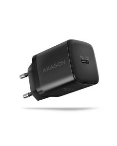 AXAGON ACU-PD20, nabíječka do sítě 20W, 1x port USB-C, PD3.0/PPS/QC4+/AFC/Apple, černá 