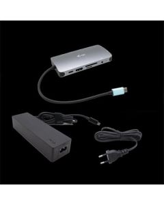 I-tec USB-C Metal Nano Dock HDMI/VGA with LAN + Power Delivery 100W + Charger 100W (bundle)