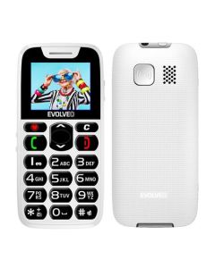 EVOLVEO EasyPhone, telefon pro seniory s nabíjecím stojánkem, 1,8" 160 × 128 px/1xSIM/microSDHC/1000 mAh/bílá