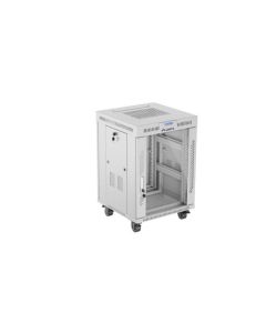 LANBERG Volně stojící skříň 19" 15U/600x600 LCD skleněné dveře šedá 