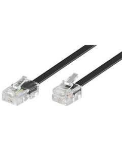 PremiumCord Kabel telefonní rovný 8P4C plug - 6P4C plug 10m - černý