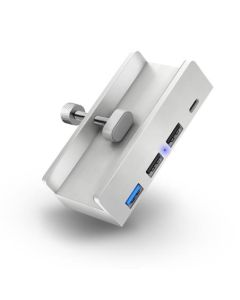 CONNECT IT USB DeskHub 4v1 na desku stolu, STŘÍBRNÝ