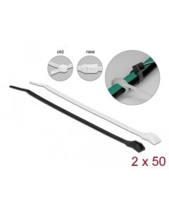 Delock Kabelový úvazek s plochou hlavou, D 280 x Š 3,6 mm, 100 ks