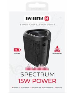 SWISSTEN BLUETOOTH REPRODUKTOR SPECTRUM 15 W ČERNÝ
