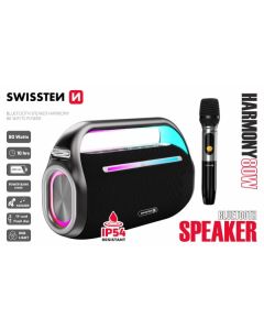 SWISSTEN BLUETOOTH REPRODUKTOR HARMONY 80W ČERNÝ