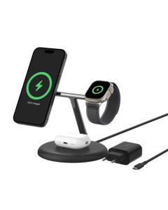 Belkin BOOST CHARGE™ PRO Qi2 3v1 Bezdrátové nabíjení pro iPhone/Apple Watch/AirPods, černá