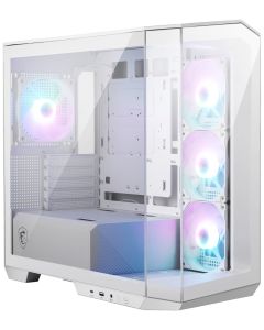 MSI skříň MAG PANO M100R PZ White/ bez zdroje/ levé a přední sklo/ 4x 120 mm A-RGB fan/ 1x USB-C/ 1x USB3.2/ bílá