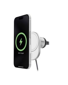 Belkin BOOST CHARGE™ Qi2 Magnetický držák s nabíjením do auta, 15W, bez adaptéru, šedý