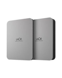 LACIE Mobile Drive HDD USB-C 1TB 2.5inch Moon Silver with USB-C cable