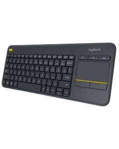 Logitech klávesnice Wireless Keyboard K400 Plus, CZ/SK, unifying přijímač, černá