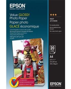 EPSON paper A4 - 183g/m2 - 20sheets -Value Glossy Photo Paper