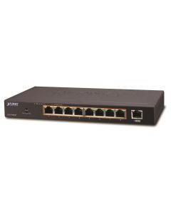 Planet PoE switch 1Gbps, 9xTP, 8xPoE 802.3at 30W/120W, fanless