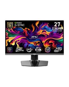 MSI MPG 272URX QD-OLED,26,5" QD-OLED/4K 3840x2160/ 240Hz/0,03ms/2x HDMI/DP/USB-A,B,C/Výškově nastavitelný/Pivot/černá