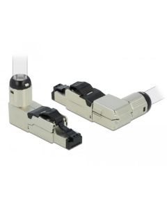 Delock Konektor RJ45 sestava Cat.6A kovový pravoúhlý