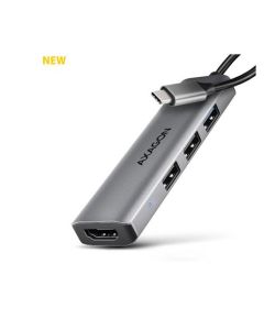 AXAGON HMC-H3A, USB 5Gbps hub, 3x USB-A, HDMI 4k/30Hz, kabel USB-C 15cm
