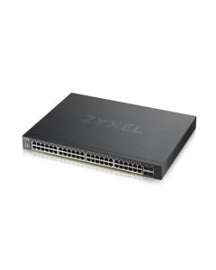 Zyxel XGS1935-52HP, 52 Port Lite-L3 Smart Managed PoE Switch, 48x Gigabit PoE and 4x 10G SFP+, hybrid mode, standalone o