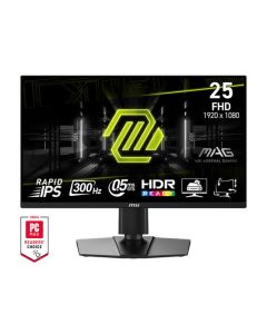 MSI MAG 255PXF 24,5" Rapid IPS/FHD/300Hz/0,5ms/2xHDMI/DP/Výškově nastavitelný/Pivot/černá
