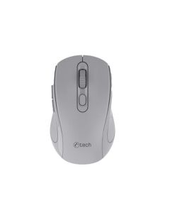 C-TECH myš WLM-12 Dual mode, bezdrátová, BT5.0 + 2,4GHz, 1600DPI, 6 tlačítek, USB nano receiver, šedá
