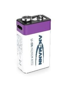 Ansmann Li-ion 9V Block, min 340mAh, s nabíjecí elektronikou, USB-C