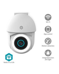 Nedis WIFICO22CWT - SmartLife Venkovní Kamera | Wi-Fi | Full HD 1296p | IP65 | Cloud / Micro SD | Onvif | Noční vidění |