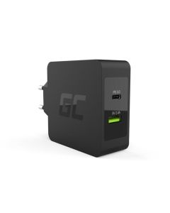 Green Cell Charger USB-C 45W PD with cable USB-C and extra USB port for Asus ZenBook, HP Spectre, HP Envy x2 and others