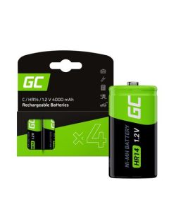 Green Cell dobíjecí baterie 4x C R14 HR14 Ni-MH 1.2V 4000mAh