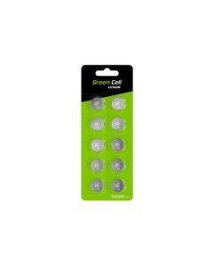 Green Cell Blister 10x Lithium Battery CR2032 3V 220mAh Button
