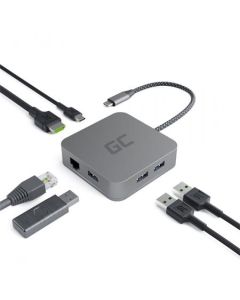 Green Cell HUB USB-C HDMI - 7 ports for MacBook Pro, Dell XPS, Lenovo X1 Carbon and others