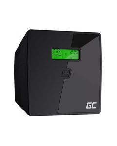 Green Cell Nepřerušitelný zdroj napájení UPS 1000VA 600W s LCD displejem | VERZE EU | 2x Schuko 2x IEC zásuvky