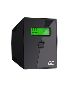 Green Cell Nepřerušitelný zdroj napájení UPS 600VA 360W s LCD displejem | VERZE EU | 2x zásuvky Schuko