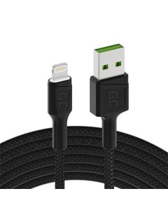 Green Cell Ray Kabel USB-A  - Lightning 2m LED s rychlým nabíjením pro Apple iPhone