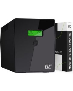 Green Cell Nepřerušitelný zdroj napájení  UPS 2000VA 1400W s LCD displejem Čistá sinusovka | VERZE EU | 2x Schuko 2x IEC zásuvky